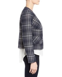 Halogen Zip Front Tweed Jacket