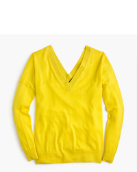 J.Crew Italian Featherweight Cashmere Double V Neck Sweater