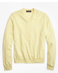 Brooks Brothers Silk And Cashmere V Neck Sweater