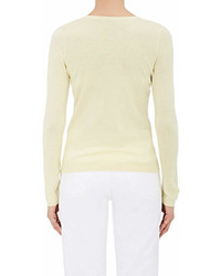 Barneys New York Silk Cashmere V Neck Sweater