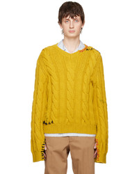 Marni Yellow V Neck Sweater