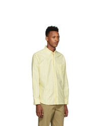 Noah NYC Yellow Wide Stripe Oxford Shirt