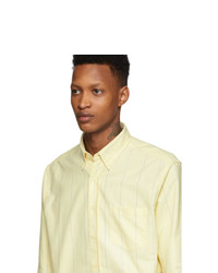 Noah NYC Yellow Wide Stripe Oxford Shirt