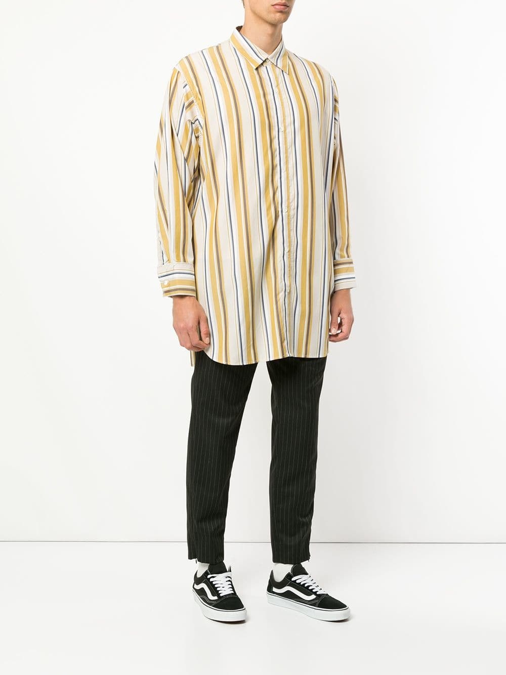 Jieda Oversized Stripe Print Shirt, $322 | farfetch.com | Lookastic