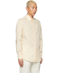 Brunello Cucinelli White Yellow Basic Fit Shirt