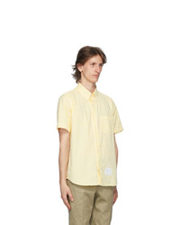 Thom Browne Yellow Seersucker Short Sleeve Shirt