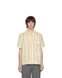 Wales Bonner Yellow Stripe Havana Short Sleeve Shirt