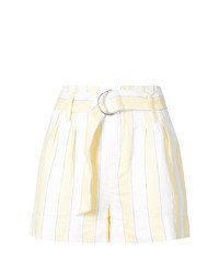 Yellow Vertical Striped Shorts