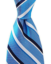 Roundtree & Yorke Trademark Turn Stripe Silk Tie