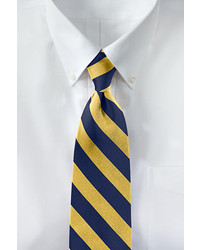 Classic Wide Stripe Necktie Dark Bay Blue Plaidxxl