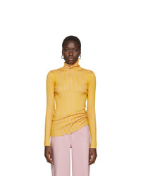 Yellow Vertical Striped Turtlenecks for Women | Lookastic