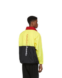 Opening Ceremony Black And Yellow Crinkle Storm Jacket