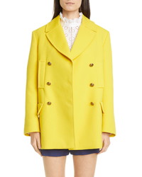 Yellow Wool Double Breasted Blazer