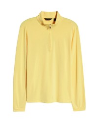 Scott Barber Tech Stretch Cotton Blend Half Zip Pullover In Soft Yellow At Nordstrom