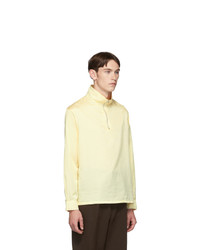 Our Legacy Yellow Half Zip Polo Sweatshirt